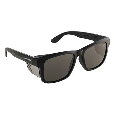 SAFETY GLASSES FRONTSIDE SMOKE LENS WITH BLACK FRAME - Kiwi Workgear